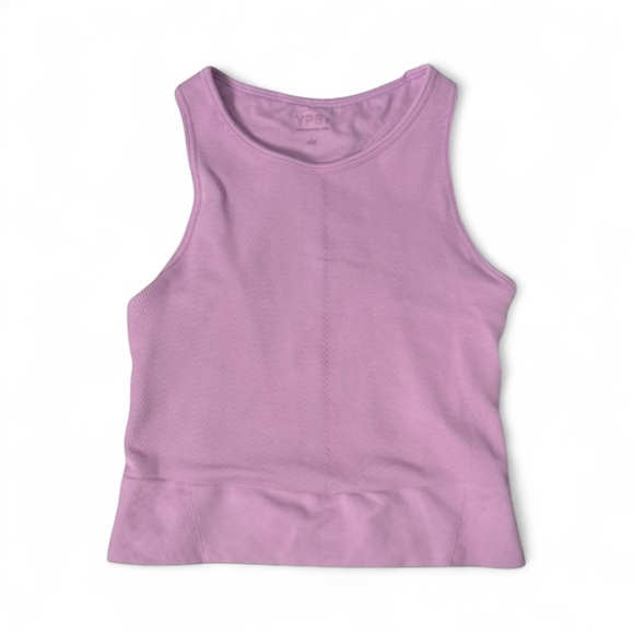 YPB by Abercrombie Lavender Ribbed Cropped Tank Top NWOT - Picture 1 of 3